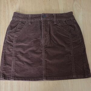 Time and Tru Brown Corduroy Mini Skirt